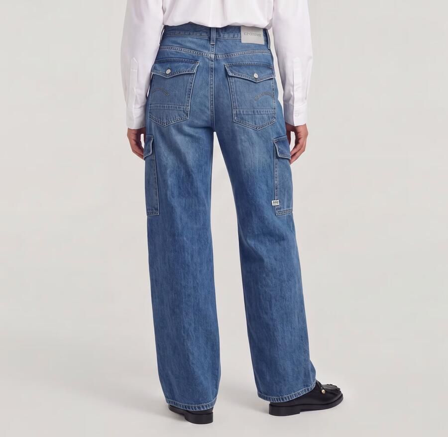 G-Star RAW Mega Cargo Broek Denim Donkerblauw Dames - Foto 5
