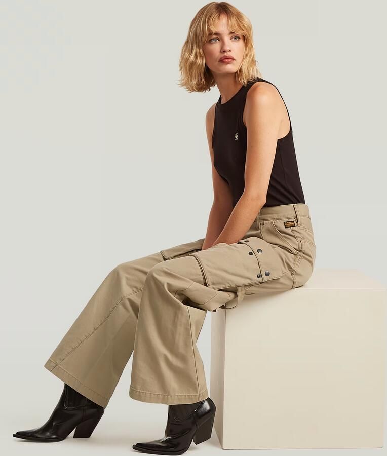 G-Star RAW Mega Cargobroek Beige Dames - Foto 3