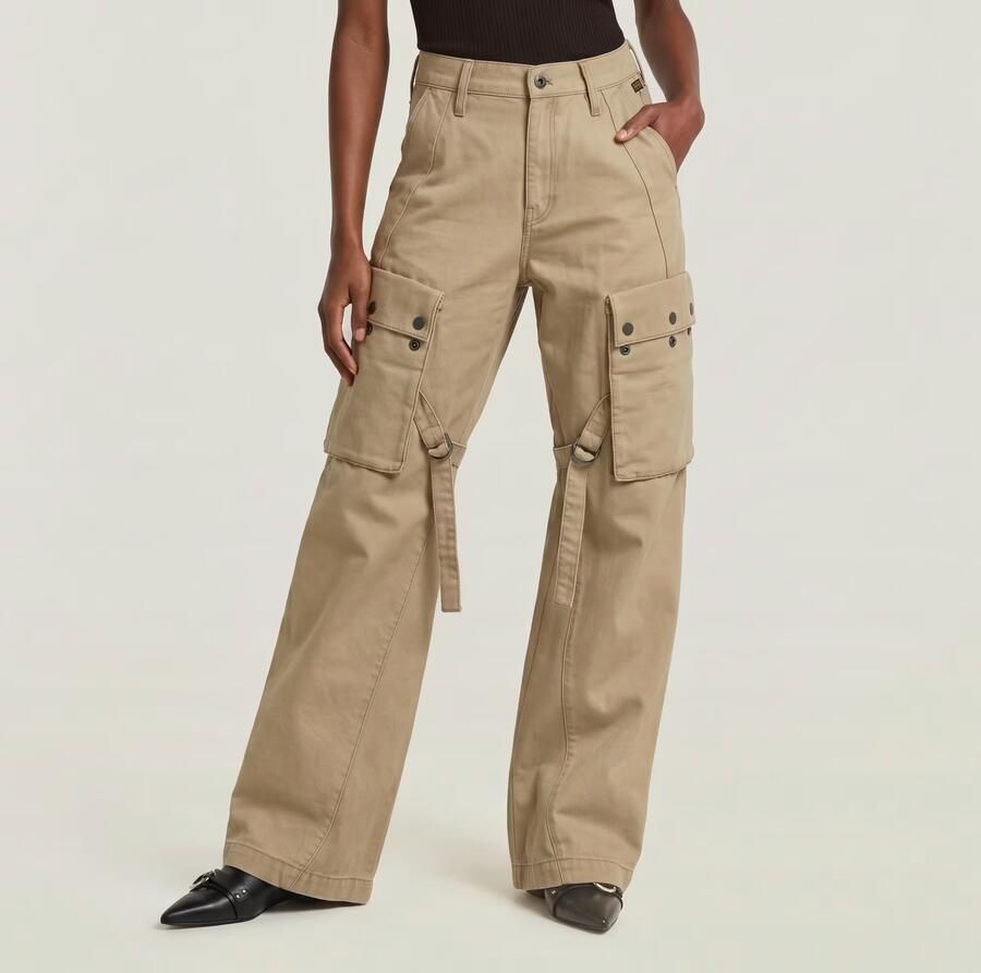 G-Star RAW Mega Cargobroek Beige Dames - Foto 3