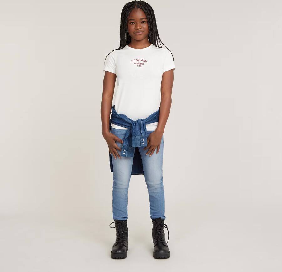 G-Star Raw skinny jeans sun faded niagara Blauw Meisjes Stretchdenim Effen 140 - Foto 3