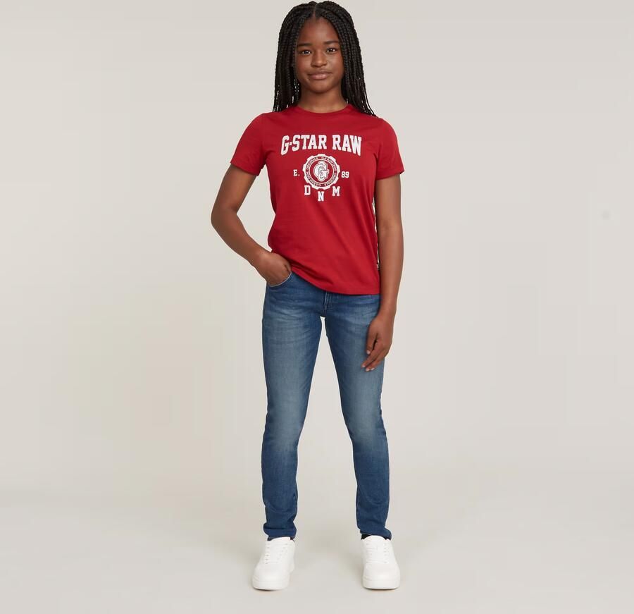 G-Star Raw Skinny jeans skinny jeans faded indigo Blauw Meisjes Stretchdenim 140 - Foto 4