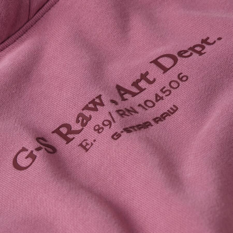 G-Star Raw hoodie hdd sweater b met tekst oudroze Meisjes Katoen Capuchon 164 - Foto 3