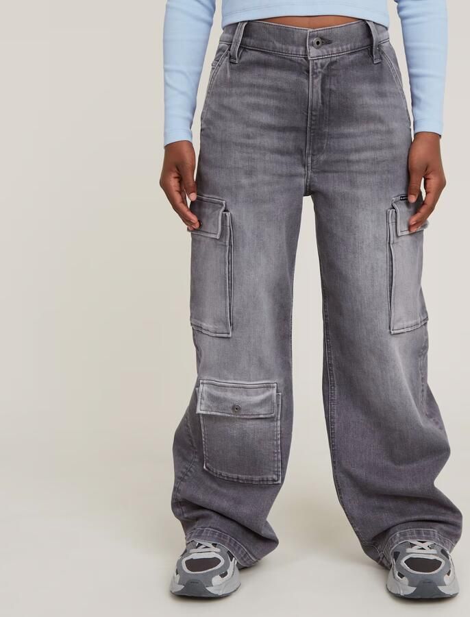 G-Star RAW Meisjes Mega Denim Cargo Broek Grijs meisjes