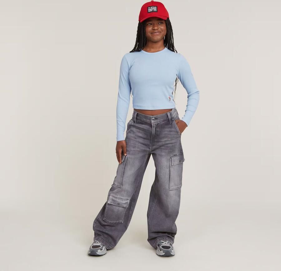 G-Star RAW Meisjes Mega Denim Cargo Broek Grijs meisjes - Foto 5