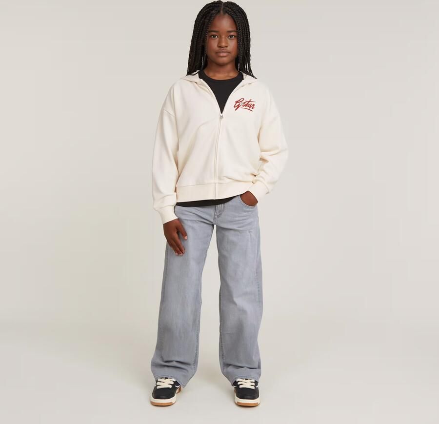 G-Star Raw Judee loose jeans premium high waist straight fit jeans sun faded skyrocket Grijs Meisjes Denim 128 - Foto 6