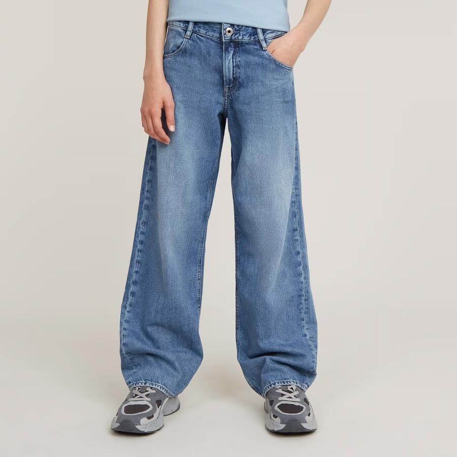 G-Star Raw Judee wide leg jeans faded waterfront Blauw Meisjes Denim Effen 140 - Foto 7