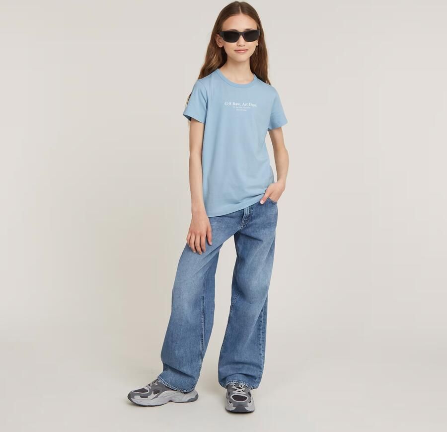 G-Star Raw Judee wide leg jeans faded waterfront Blauw Meisjes Denim Effen 140 - Foto 5