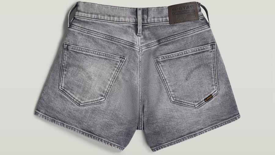 G-Star Raw True short Premium denim short faded grey neblina Korte broek Grijs Meisjes Stretchdenim 140 - Foto 3