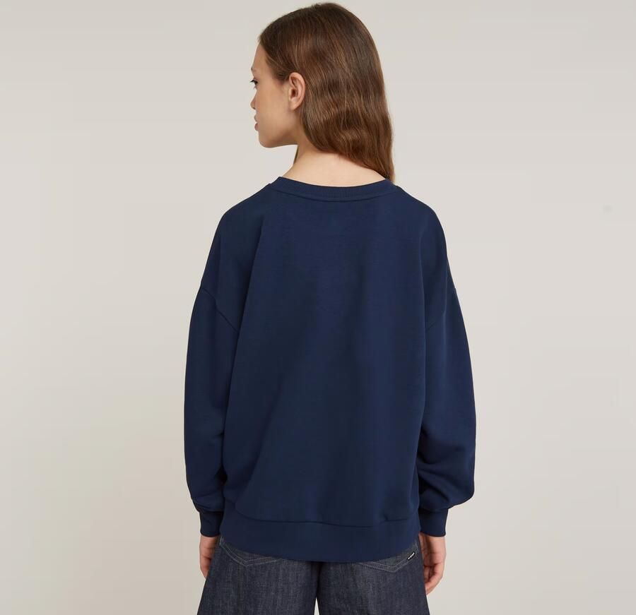 G-Star Raw sweater ub donkerblauw zwart Meisjes Katoen Ronde hals 128 - Foto 5