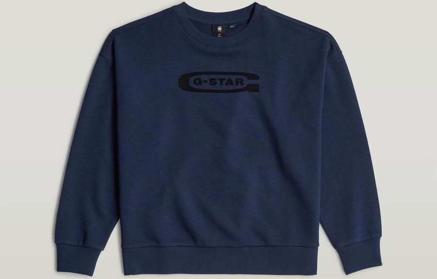 G-Star Raw sweater ub donkerblauw zwart Meisjes Katoen Ronde hals 128 - Foto 7