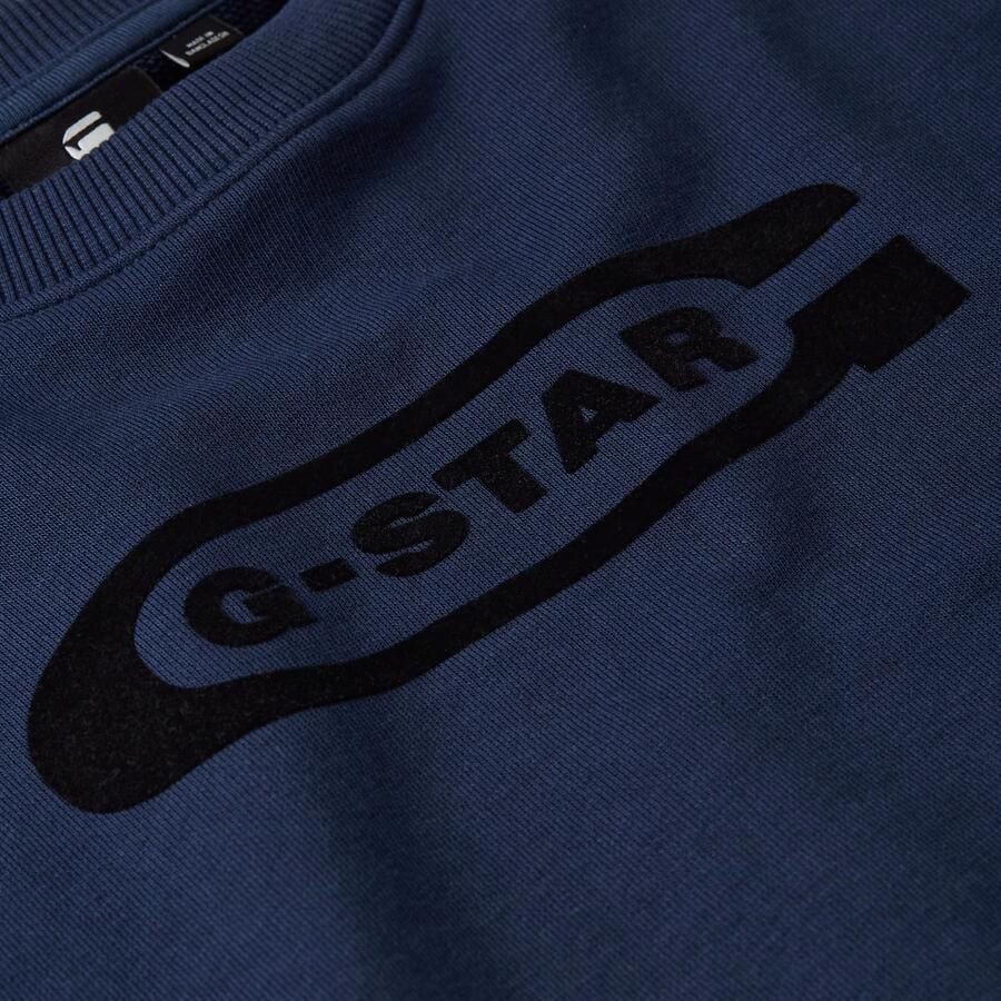 G-Star Raw sweater ub donkerblauw zwart Meisjes Katoen Ronde hals 128 - Foto 3
