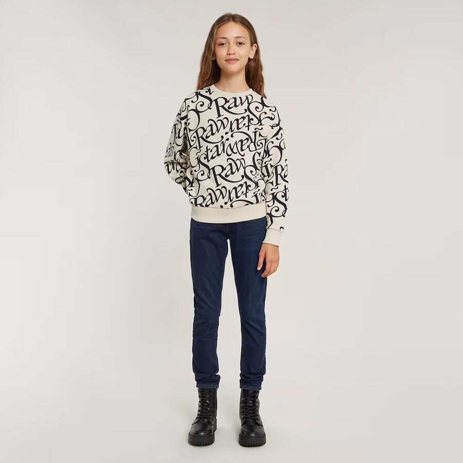 G-Star RAW Meisjes Sweater Unbrushed Donkerblauw meisjes - Foto 2