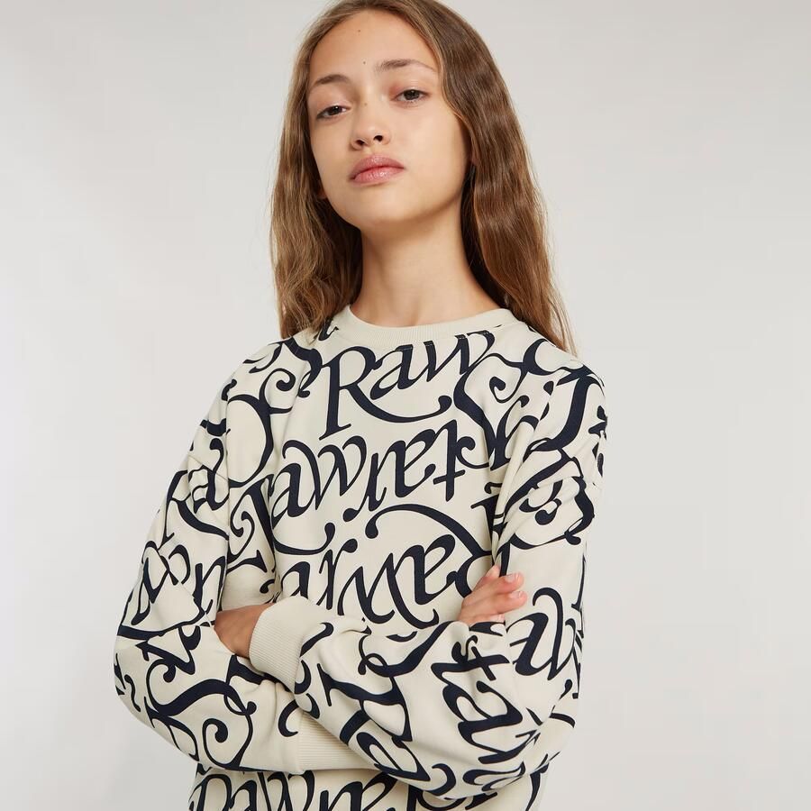 G-Star RAW Meisjes Sweater Unbrushed Donkerblauw meisjes - Foto 3