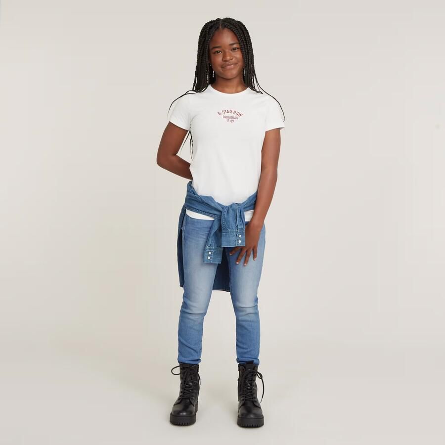 G-Star RAW Meisjes T-Shirt Originals Wit meisjes