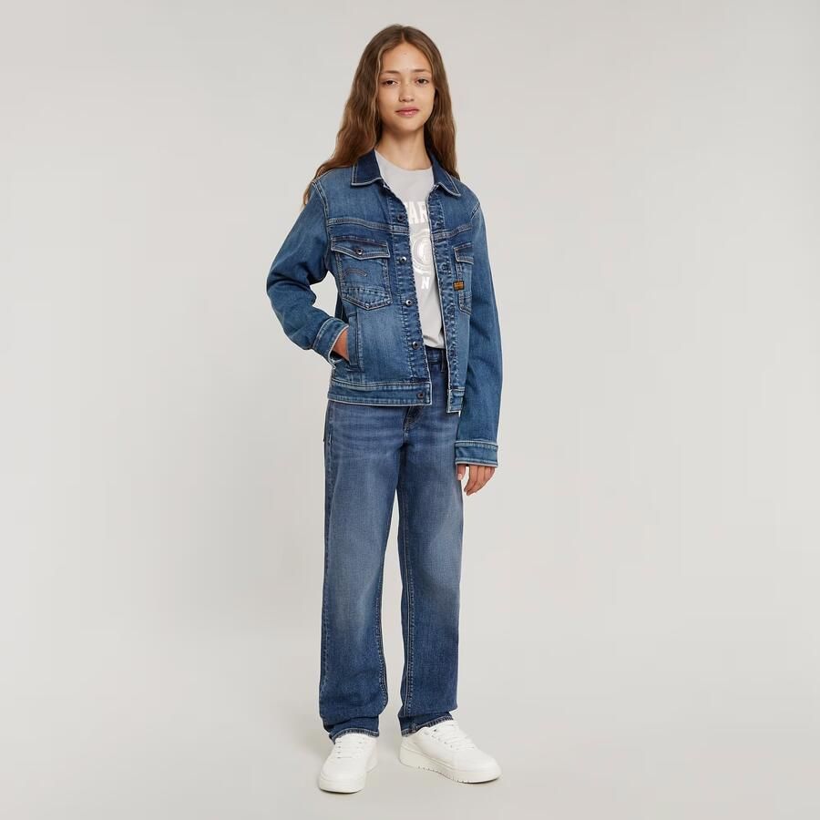 G-Star Raw T-shirt t-shirt s\s regular lichtgrijs Jongens Katoen Ronde hals 140