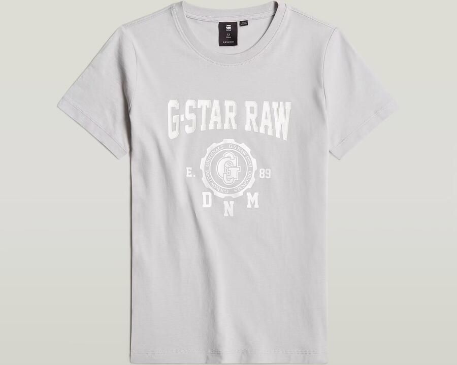 G-Star Raw T-shirt t-shirt s\s regular lichtgrijs Jongens Katoen Ronde hals 140 - Foto 6