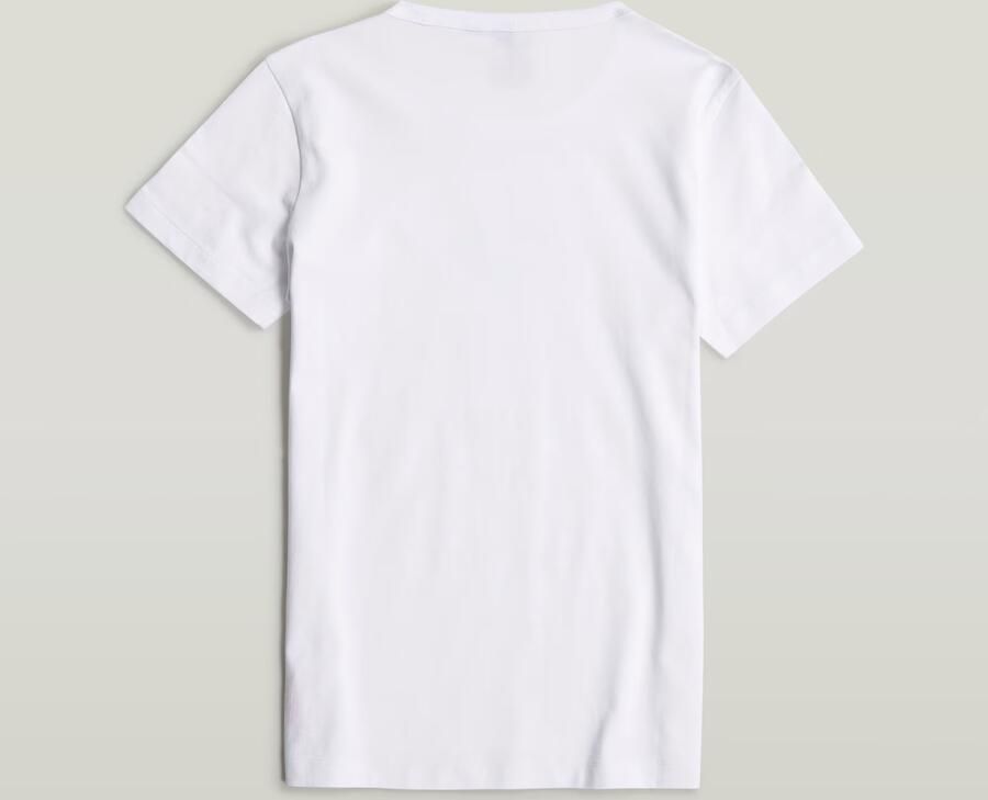 G-Star Raw T-shirt t-shirt s\s slim wit Meisjes Katoen Ronde hals Effen 140 - Foto 7