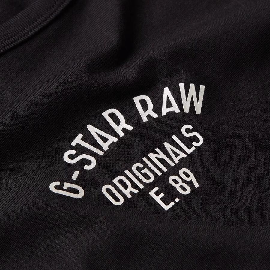 G-Star Raw T-shirt t-shirt s\s slim met printopdruk zwart Meisjes Katoen Ronde hals 152 - Foto 5