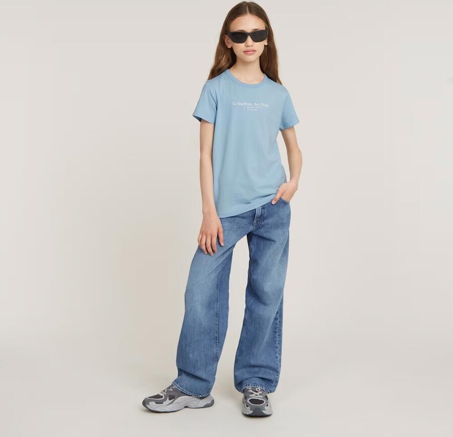 G-Star RAW Meisjes Top Regular Lichtblauw meisjes - Foto 5