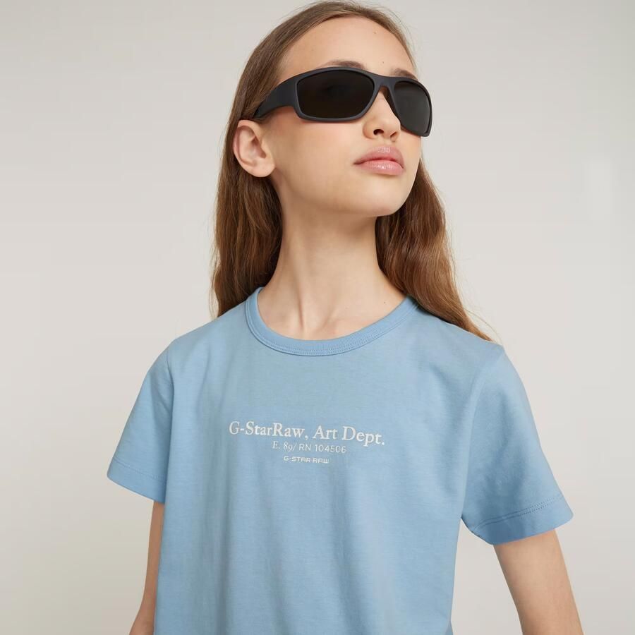 G-Star RAW Meisjes Top Regular Lichtblauw meisjes - Foto 2
