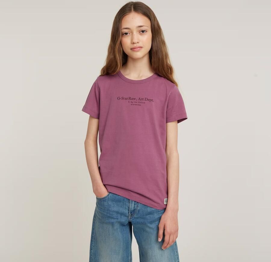 G-Star RAW Meisjes Top Regular Paars meisjes - Foto 7