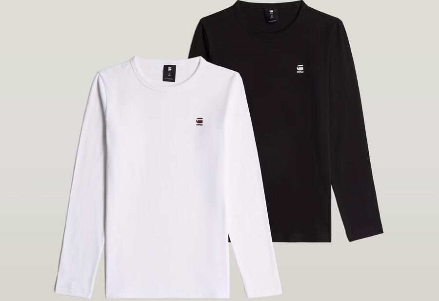 G-Star RAW Meisjes Top Slim 2 Pack Zwart meisjes - Foto 4