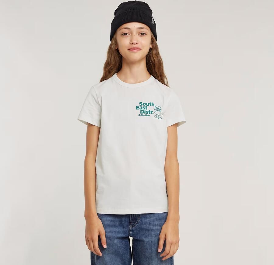 G-Star RAW Meisjes Top Slim Comic Wit meisjes - Foto 7