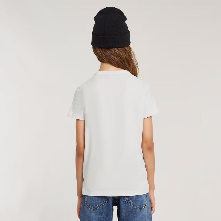 G-Star RAW Meisjes Top Slim Comic Wit meisjes