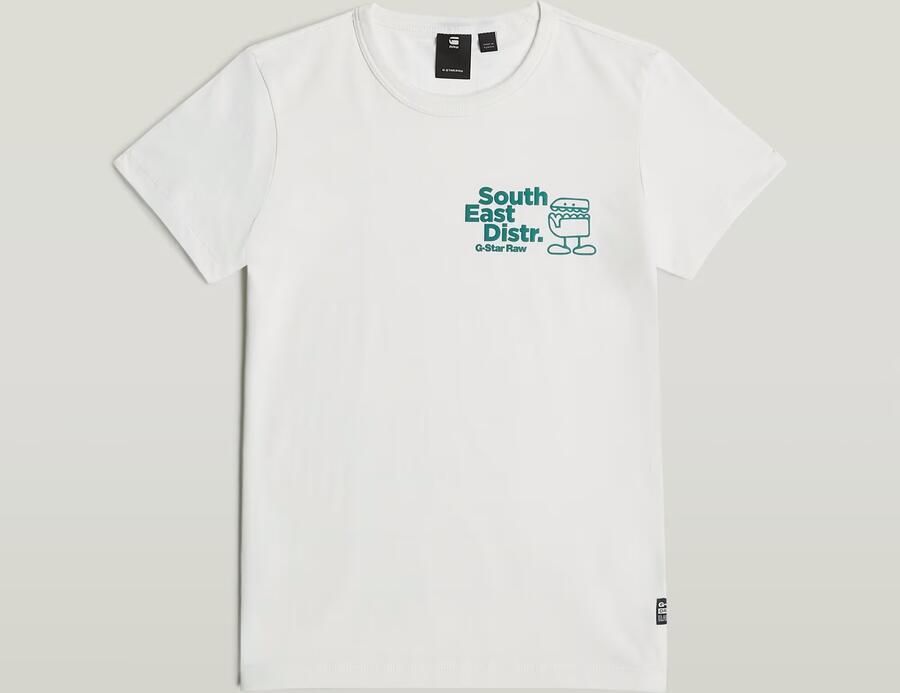 G-Star RAW Meisjes Top Slim Comic Wit meisjes - Foto 5