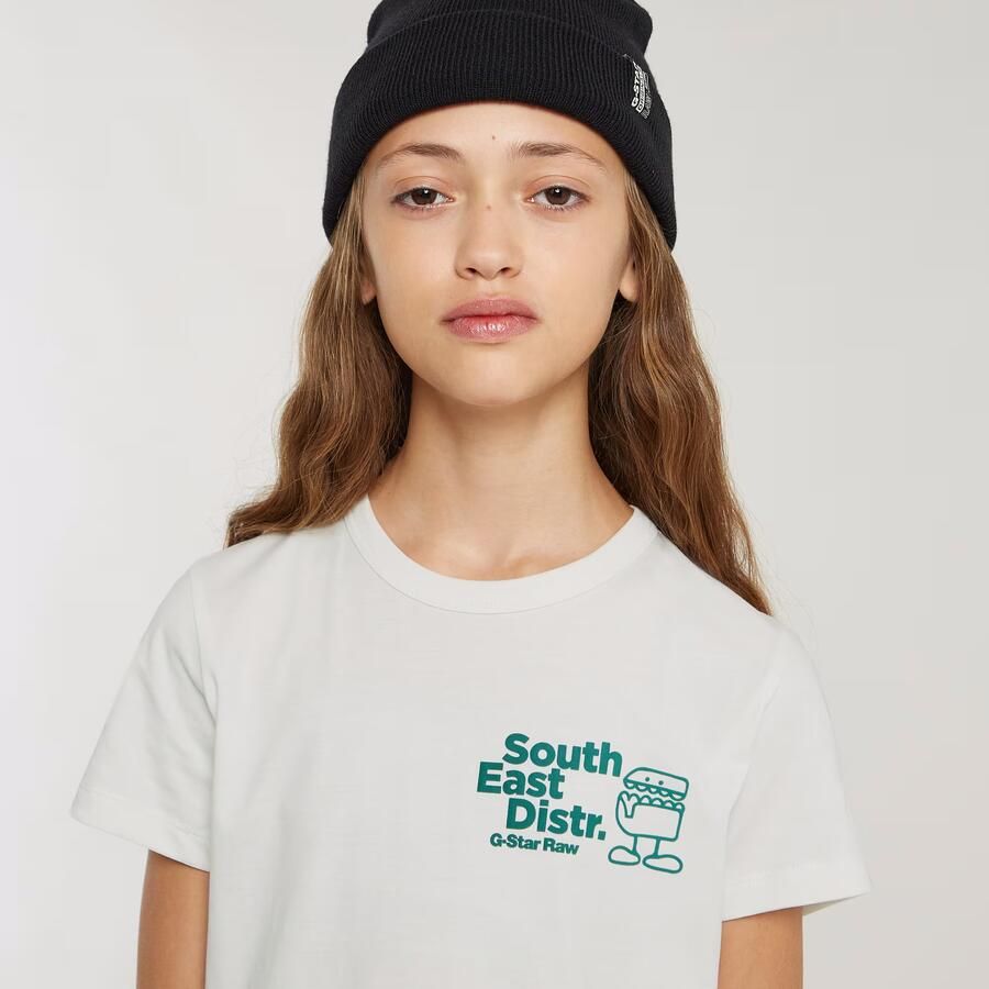 G-Star RAW Meisjes Top Slim Comic Wit meisjes - Foto 3