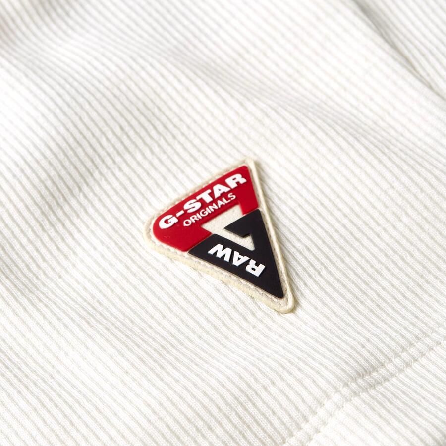 G-Star Raw T-shirt t-shirt l\s slim crop ecru Meisjes Stretchkatoen Ronde hals 116 - Foto 3