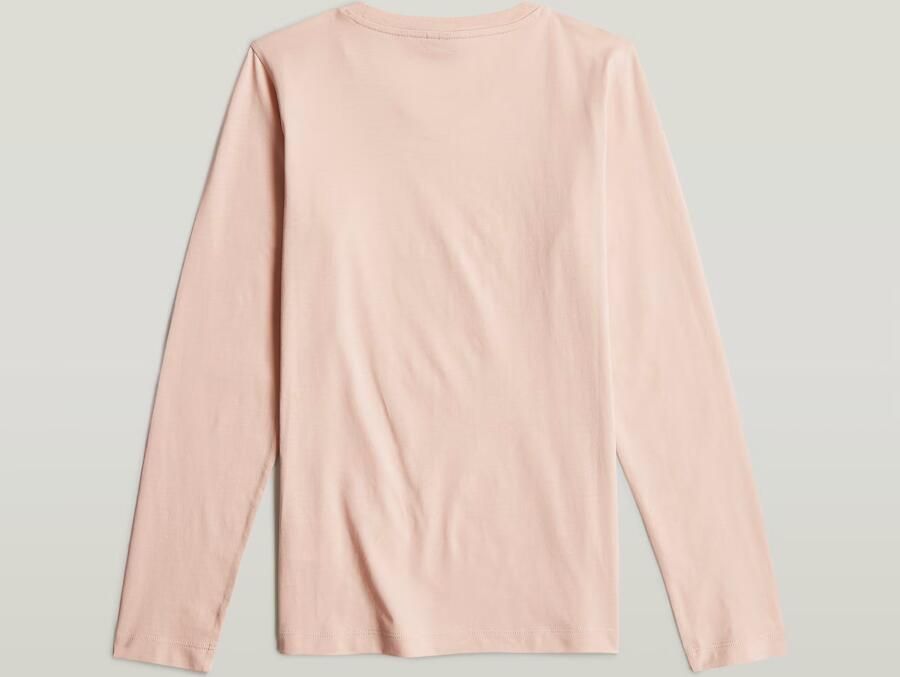 G-Star Raw longsleeve t-shirt l\s slim lichtoranje Meisjes Katoen Ronde hals 116 - Foto 4