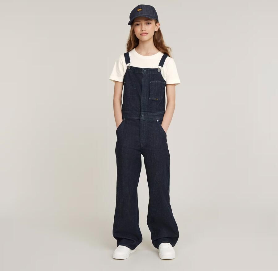 G-Star RAW Meisjes Tuinbroek Straight Leg Zip Donkerblauw meisjes - Foto 7