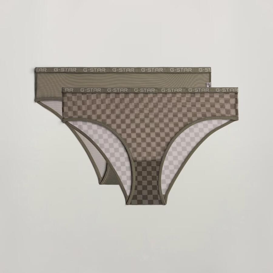 G-Star RAW Mesh Brazilian Slip Set van 2 Beige Dames