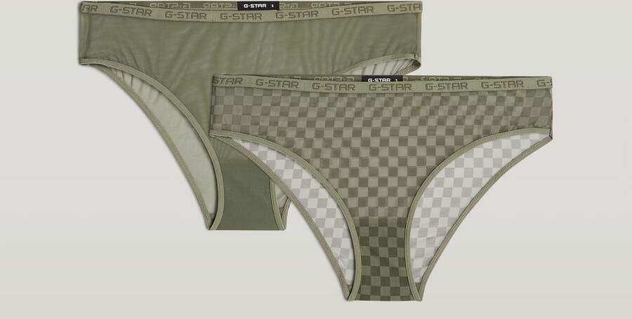 G-Star RAW Mesh Brazilian Slip Set van 2 Groen Dames