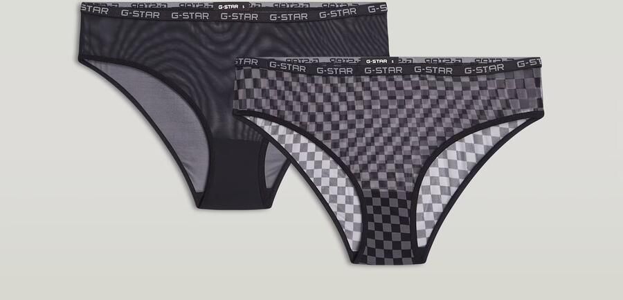G-Star RAW Mesh Brazilian Slip Set van 2 Zwart Dames