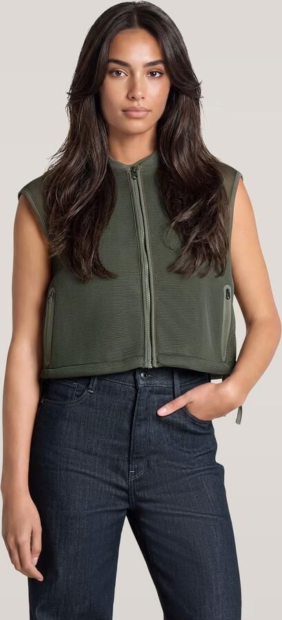 G-Star RAW Meshy Binding Bodywarmer Groen Dames - Foto 5