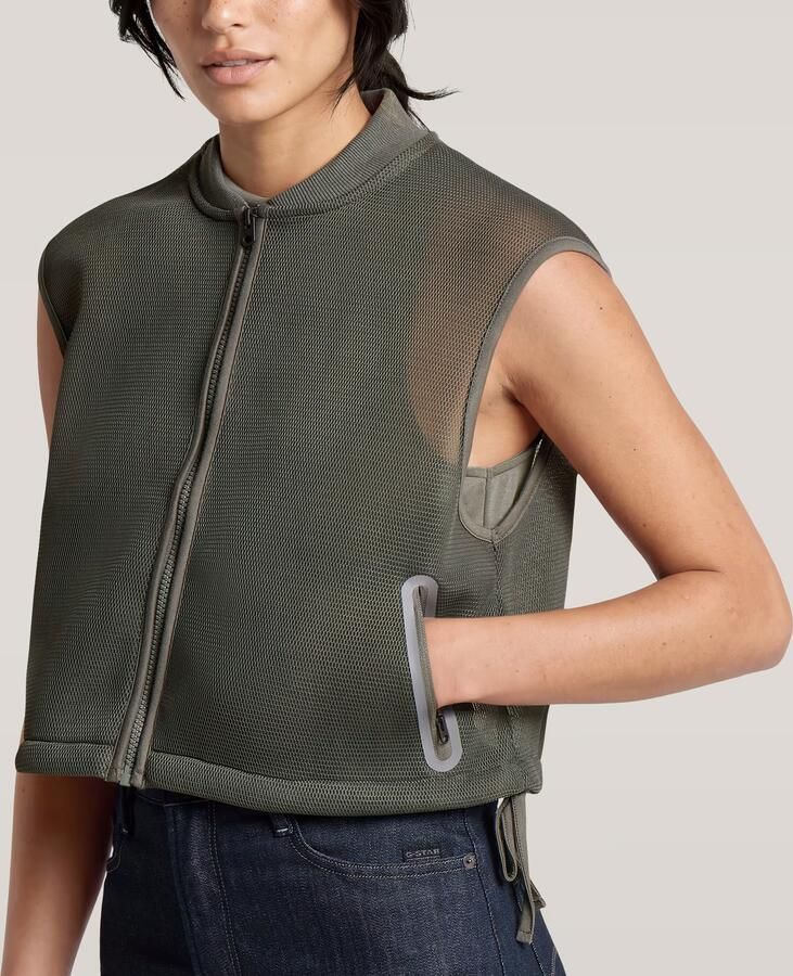 G-Star RAW Meshy Binding Bodywarmer Groen Dames - Foto 3