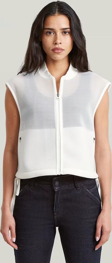 G-Star RAW Meshy Binding Bodywarmer Wit Dames