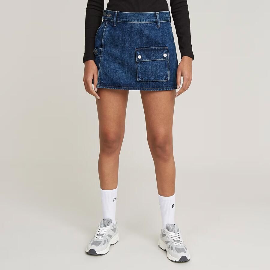 G-Star RAW Micro Denim Skort Donkerblauw Dames - Foto 7