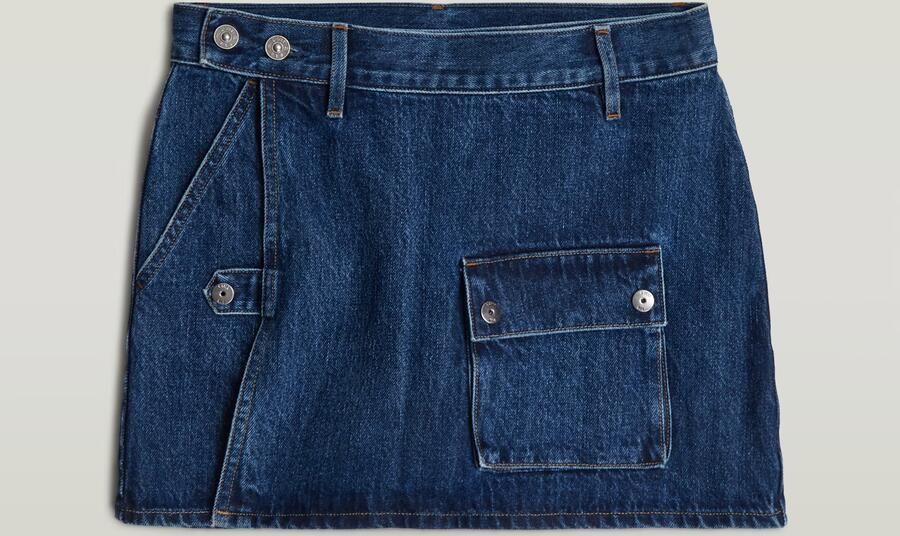 G-Star RAW Micro Denim Skort Donkerblauw Dames - Foto 6