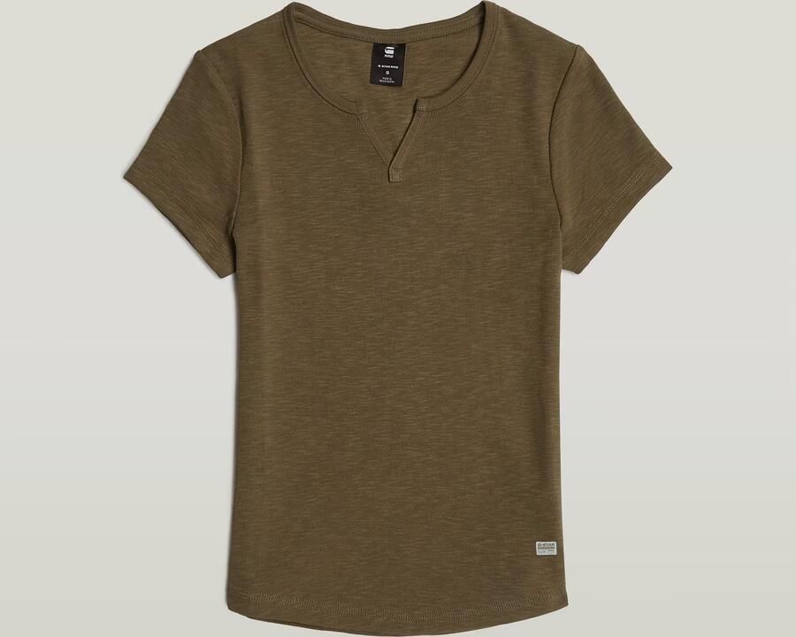 G-Star RAW Micro Placket Slim Top Groen Dames - Foto 5