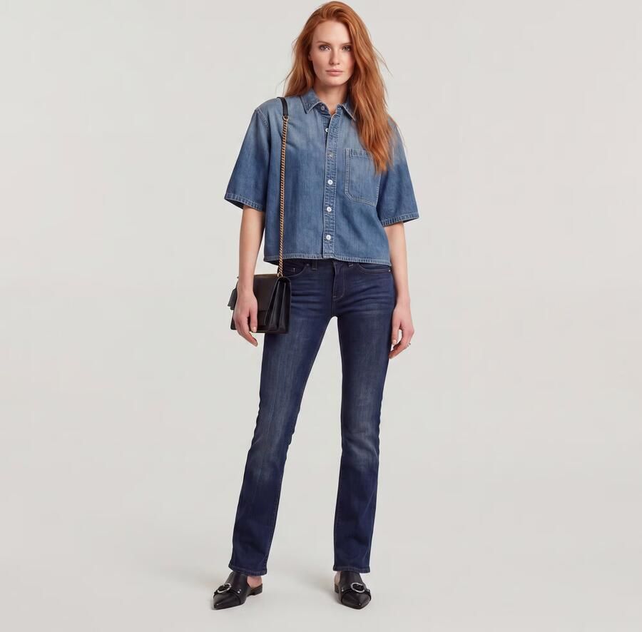 G-Star Raw Jeans D01896 6553 L.32 MIDGE BOOTCUT-89 DK AGED - Foto 10