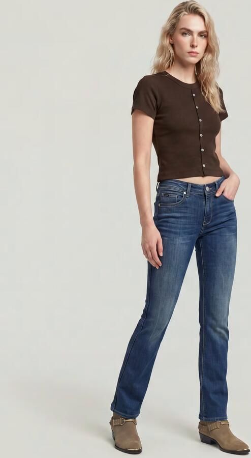 G-Star RAW Midge Bootcut Jeans II Donkerblauw Dames - Foto 6