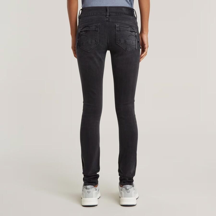 G-Star RAW Midge Cody Mid Skinny Jeans Zwart Dames - Foto 2
