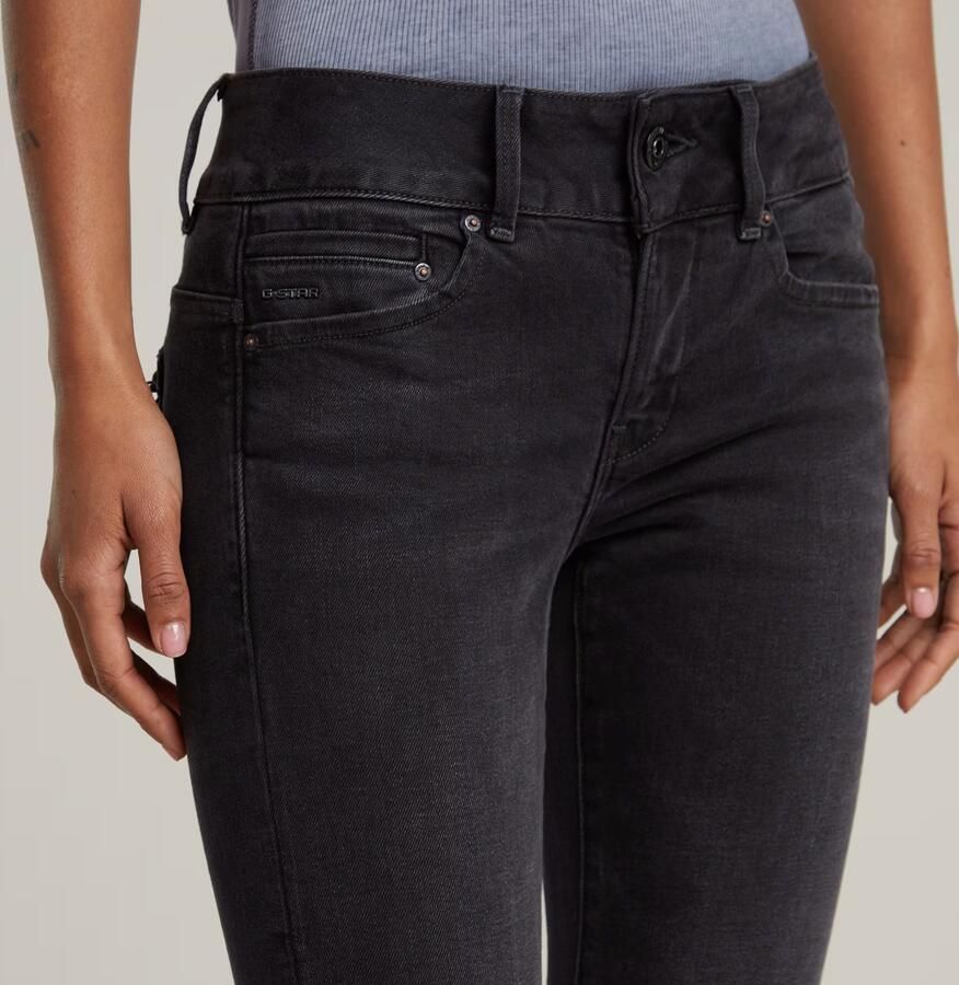 G-Star RAW Midge Cody Mid Skinny Jeans Zwart Dames - Foto 4