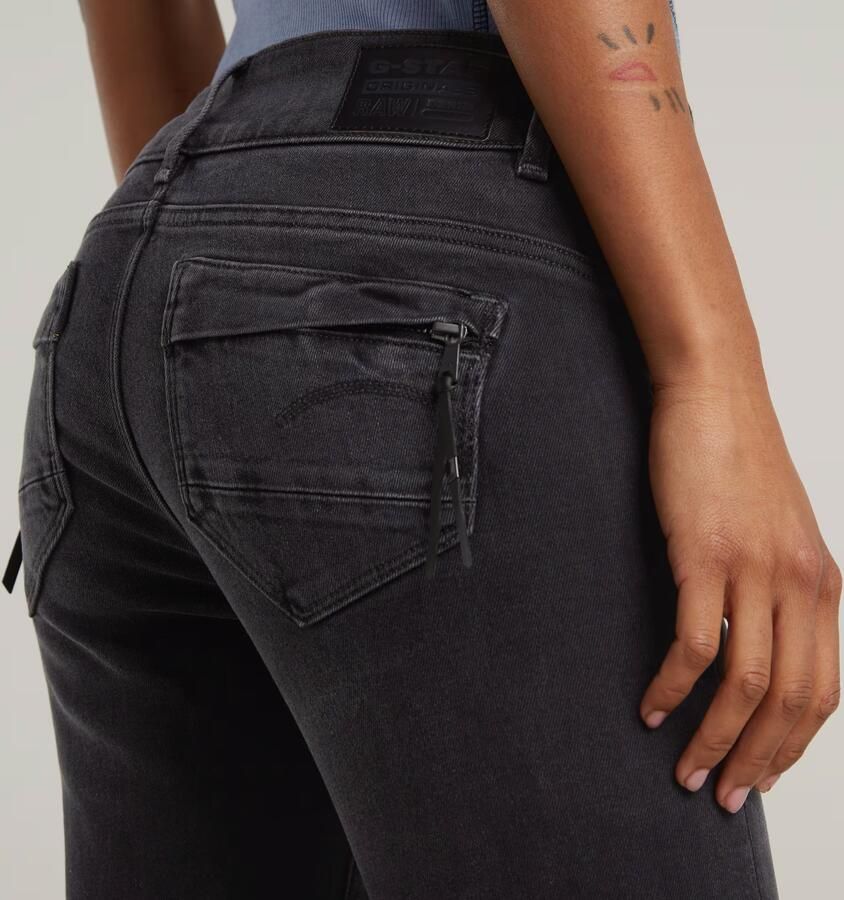 G-Star RAW Midge Cody Mid Skinny Jeans Zwart Dames - Foto 6