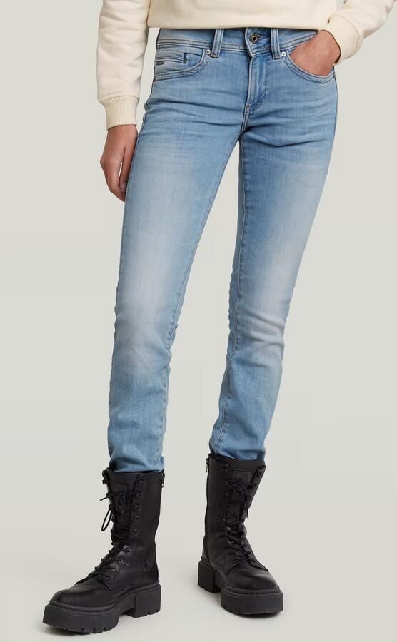 G-Star RAW Straight jeans Midge 5-pocketsmodel met markante stiknaden - Foto 9