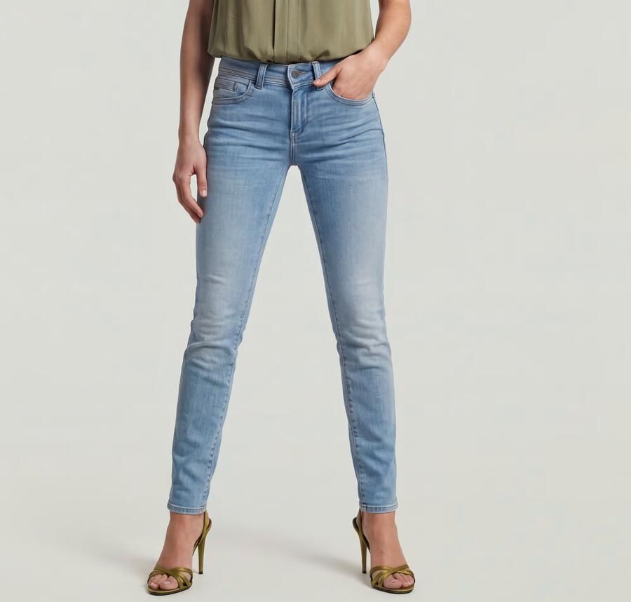G-Star RAW Straight jeans Midge 5-pocketsmodel met markante stiknaden - Foto 8