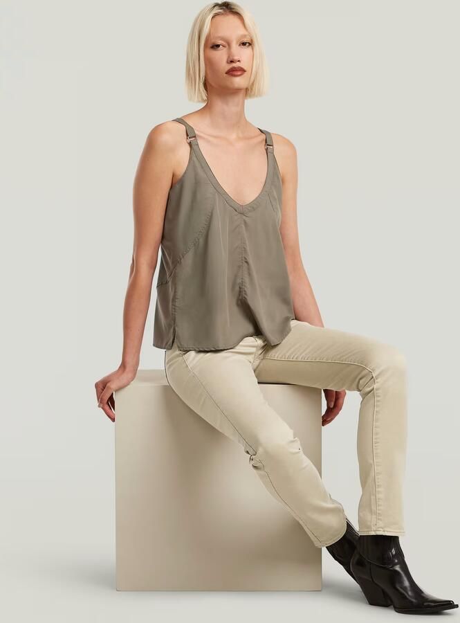 G-Star RAW Midge Slim Straight Chino Beige Dames - Foto 4